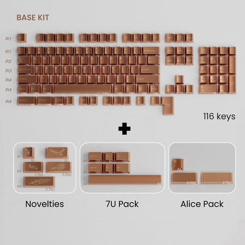 Awekeys Full Metal Keycaps Set: Copper Eagle