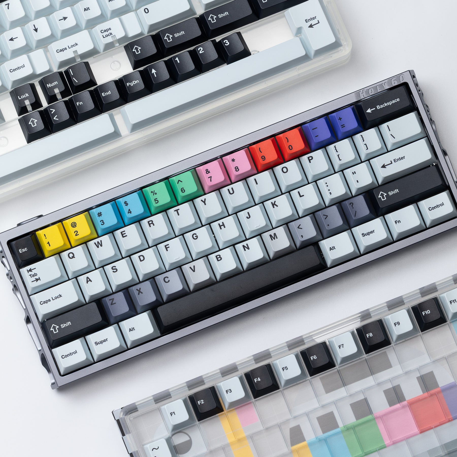 Ready to use Holy60キーボード ダークグレー PBTfans No Signal搭載
